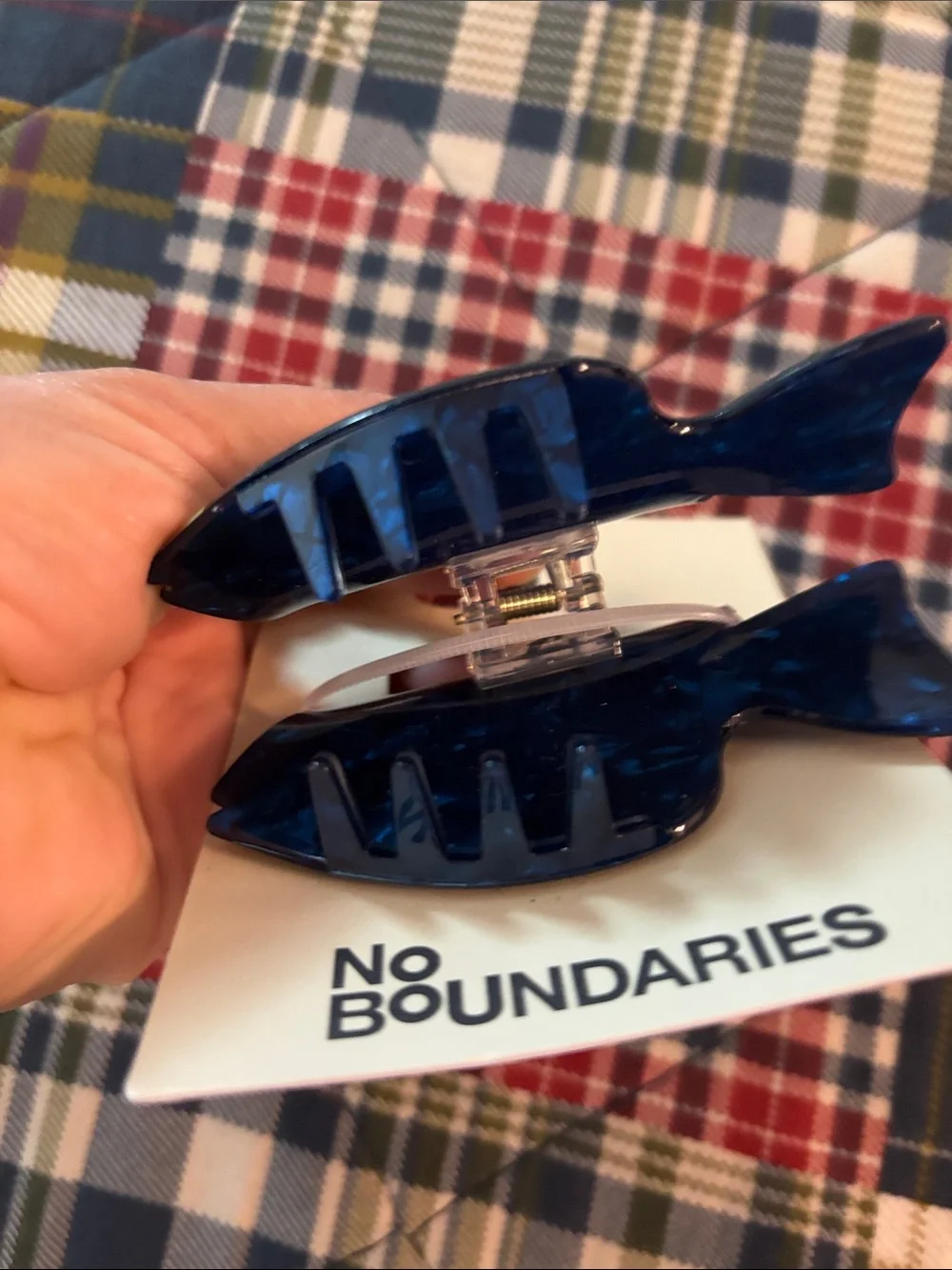 No Boundaries Navy and Yellow Tropical Fish Clip